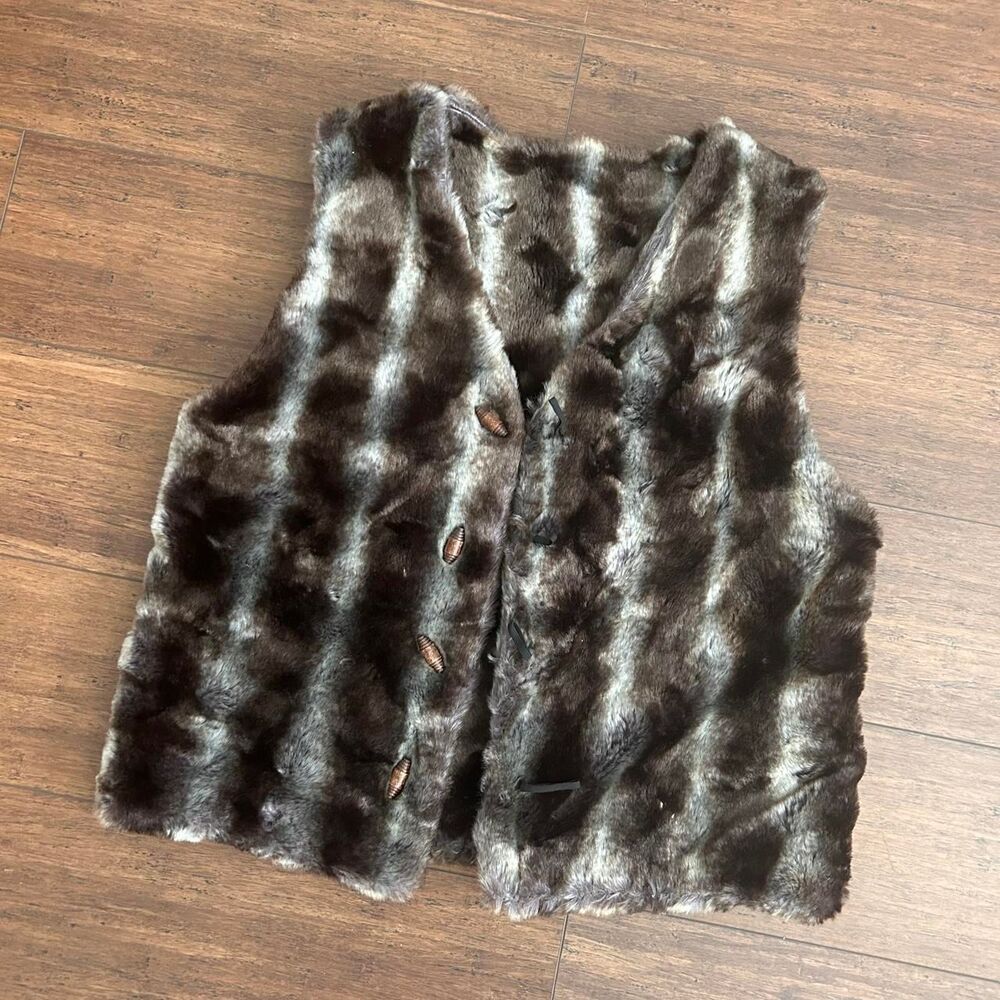 Women's Tan and Brown Gilet